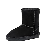 DREAM PAIRS Girls Boys Boots Kids Faux Fur Lined Winter Mid Calf Snow Boots