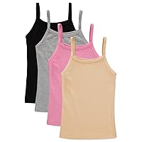 Girls 4-14 Soft Undershirt Basic Camisole, Multi-Pack
