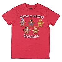 Marvel Boys' Have A Sweet Holiday Gingerbread Cookie Heroes T-Shirt