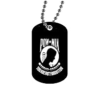 Rogue River Tactical POW MIA Flag Military Veteran Dog Tag Pendant Jewelry Necklace USA Gift