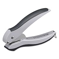 Bostitch Office EZ Squeeze One-Hole Punch, 10 Sheet Capacity, Lightweight, Gray/Blue (2402)