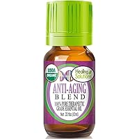 Healing Solutions Oils - 0.33 oz Anti Aging Essential Oil Blends Organic Age Defying Essential Oil Blend - 10 ml