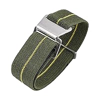 French Troops Parachute Style Watch Band - Elastic Fabric Nylon Waterproof Military Replacement Watch Strap - Choice of Colors - 18mm 20mm 22mm