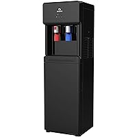 Avalon A6BLWTRCLRBLK Touchless Bottom Loading Cooler Dispenser-Hot & Cold Water, Child Safety Lock, Innovative Slim Design, Holds 3 or 5 Gallon Bottles-UL-Black