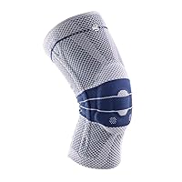 Bauerfeind - GenuTrain - Knee Support Brace - Targeted Support for Pain Relief and Stabilization of The Knee - Size 6, Comfort - Color Titanium