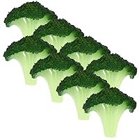 8 Pcs Children's Kitchen Decoration Simulation Broccoli Slice Simulation Vegetable Broccoli Slice Fake Broccoli Model Artificial Vegetable Fake Food Realistic Broccoli Slice