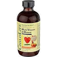 CHILDLIFE ESSENTIALS, Kids Liquid Multivitamin and Mineral Supplement - Liquid Vitamins for Kids, All-Natural, Gluten-Free, Non-GMO - Natural Orange & Mango Flavor, 8 Ounce Bottle (Pack of 2)