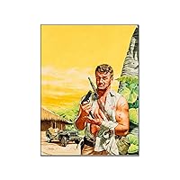 Vintage Retro Poster Tough Guy Poster What You Should Know About Sex Stimulants 1958 Illustration Poster Canvas Wall Art Pulp Covers Oil Painting Room Decor Home Decor 20x26inch(51x66cm) Frame-Style