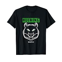 Bear Head Bodybuilding Gym Fitness Training Hulking Green T-Shirt