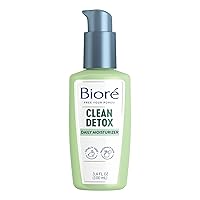 Bioré Sensitive Skin Face Moisturizer, Hydrating Moisturizer, Fragrance Free Moisturizer, Clean Detox Daily Face Moisturizer 3.4 oz