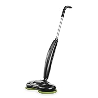 Cordless Electric Mop, 3 in 1 Spinner, Scrubber and Waxer Quiet and Powerful Cleaner, Spin Scrubber and Buffer, Polisher for Hard Wood, Tile, Vinyl, Marble And Laminate Floor, Black