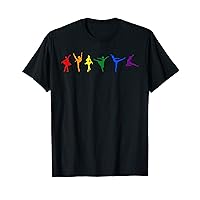 LGBT Rainbow Flag Ballet Ballerina Gay Pride Love Womens T-Shirt
