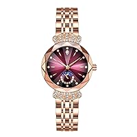 Luxury Women's Watches Female Diamond Quartz Watches Rose Gold Stainless Steel Ladies Bracelet Wrist Watch