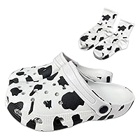 Cow Slippers Women's Cow Clogs with Cow Socks for Girls Comfortable Slip On Water Beach Sandals Indoor Outdoor Slippers Mules