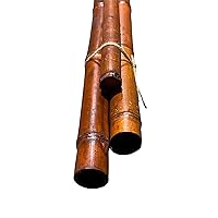 Pack of 3 Bamboo Sticks - 6 Feet Long Natural Thick Bamboo Poles - 1.5 in Diameter - Garden Stakes (Brown)