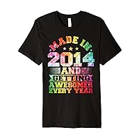 Born In 2014 Birthday, Awesome Since 2014 & Made In 2014 Premium T-Shirt