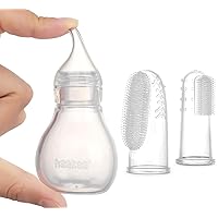 haakaa Silicone Baby Nasal Aspirator & Baby Finger Toothbrush Set