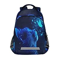 ALAZA Cat And Butterfly With Blue Light Backpacks Travel Laptop Daypack School Book Bag for Men Women Teens Kids one-size