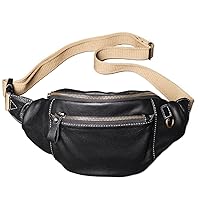 Leather Fanny Pack Bag Men's Shoulder Bag Men's Sling Messenger Bag