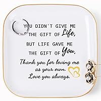 Step Mom Gifts for Bonus Mom Jewelry Dish Ring Dish Tray for Mother in Law Birthday Christmas Valentines Mother's Day Gift for Stepmom Bonus Mom - Thank You for Loving Me As Your Own