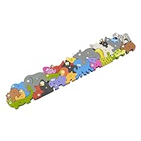 BeginAgain Animal Parade A to Z Puzzle and Playset - Educational Wooden Alphabet Puzzle - 2 and Up