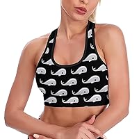 Small Whale Women's Sports Bra Wirefree Breathable Yoga Vest Racerback Padded Workout Tank Top