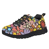 Children's Sports Running Shoes Fashion Flower 3D Printed Shoes Kids/Big Kids Walking Sneakers Non-Slip Indoor Outdoor