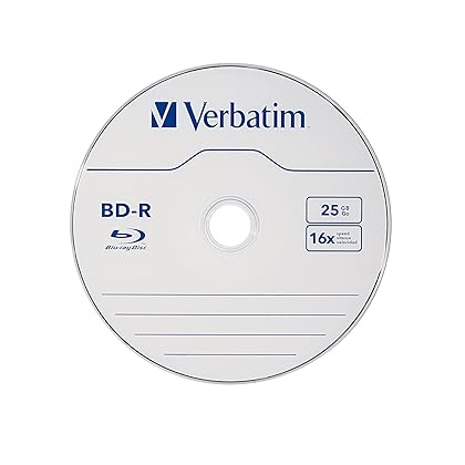 Verbatim BD-R 25GB 16X Blu-ray Recordable Media Disc - 50 Pack Spindle - 98397
