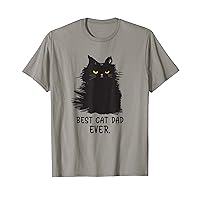 Father's Day Cat Daddy Black Cat, Funny Best Cat Dad Ever T-Shirt