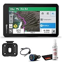 Garmin Zumo XT, All-Terrain Motorcycle GPS Navigation Device, 5.5-inch Ultrabright and Rain-Resistant Display with 6Ave Travel Bundle & Cleaning Kit