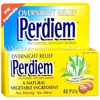 Perdiem Overnight Relief Laxative Pills-60 ct by Perdiem