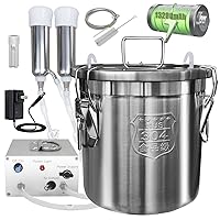 12L Cow Milking Machine, Rechargeable Battery Powered Speed Adjustable Pulsating Vacuum Pump, 304 Stainless Steel Milk Bucket with Auto Stop Check Valve Cow Milker Machine (Pro Model)