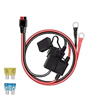 iGreely Dual Positive/Negative ATC Style Fuse Holder 10AWG Wire with Ring Terminals and 45A Connectors for Automotive 1.2M 4Ft