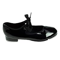 Capezio Girls Shuffle Tap Shoe (356C) -Black Pate -Child 2.5