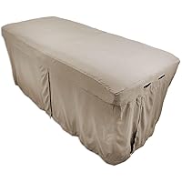 Microfiber Massage Table Skirt by Body Linen - Massage Table Bed Skirt to Fit Standard Size Massage Tables - Lightweight, Super Soft and Stain-Resisting - Walnut Brown
