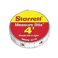 Starrett Tape Measure Stix with Adhesive Backing - Mount to Work Bench, Saw Table, Drafting Table - 1/2