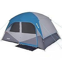 Camping Tent, Tent for Camping, Easy Set up Camping Tent 4 Person and 6 Person for Hiking Backpacking Traveling Outdoor, Light Blue, 12ft (L) x 8ft (W) x 72in（H