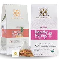Secrets Of Tea Lactation Tea Bundle - Boost Breast Milk Supply with Lemongrass & Fruits - 100% Natural Nursing Support- 40 Count (2 Pack)