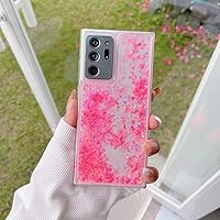 Liquid Quicksand Glitter Soft Clear Phone Case for Samsung Galaxy S23 Ultra S22 Plus S21 S20FE NOTE20 Luxury Cover,red, for Samsung S21 Ultra