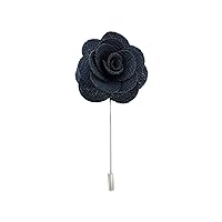 PinMart's Cloth Flower Stick Boutonniere Lapel Pins - Select your color