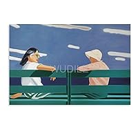 Alex Katz, Famous American Artist, Simple Style Character Art Poster (4) Canvas Poster Wall Art Decor Print Picture Paintings for Living Room Bedroom Decoration Unframe-style 12x08inch(30x20cm)