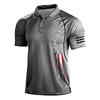 Mens Shirts,Plus Size Summer Outdoor Top Short Sleeve Button T Shirt Printed Casual Tees Vintage Blouse