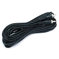 Monoprice Single-Channel RCA Cable - Male to Male Plug, Ideal for Short Low-Frequency Connections, 25 Feet, Black