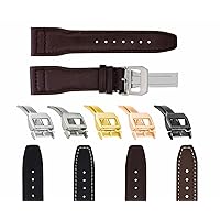 Ewatchparts 20-21-22-23MM LEATHER WATCH BAND STRAP COMPATIBLE WITH IWC PILOT PORTUGUESE TOP GUN + CLASP