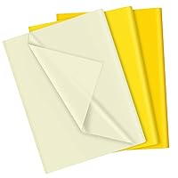 PLULON 90 Sheets Sunflower Birthday Party Decorations Yellow Tissue Paper Bulk, Tissue Paper for Gift Bags Packaging Birthday Gift Wrapping Paper Easter Wedding Holiday Paper Flower(Yellow)