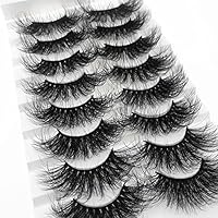 HBZGTLAD new 8 pairs of natural false eyelashes mink lashes long makeup 3d mink eyelashes extend eyelashes lashes mink (6D-10)