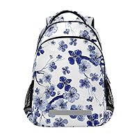 ALAZA Cherry Blossom Chinese Watercolor Flowers Backpack Purse for Women Men Personalized Laptop Notebook Tablet School Bag Stylish Casual Daypack, 13 14 15.6 inch