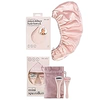 Kitsch Satin Wrapped Hair Towel and Mini Face Rollers Bundle with Discount