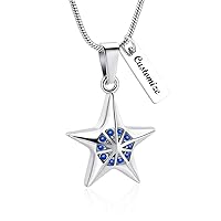 Dreamy Bling Star Jewelry Collection Urn Pendant Cremation Ashes Keepsake Necklace Gift for Girl