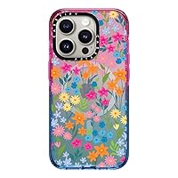 CASETiFY Impact Case for iPhone 15 Pro [4X Military Grade Drop Tested / 8.2ft Drop Protection/Compatible with Magsafe] - Flower Prints - Bright Spring Flowers - Daisy Floral Pattern - Cotton Candy